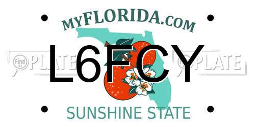 L6FCY Florida License Plate