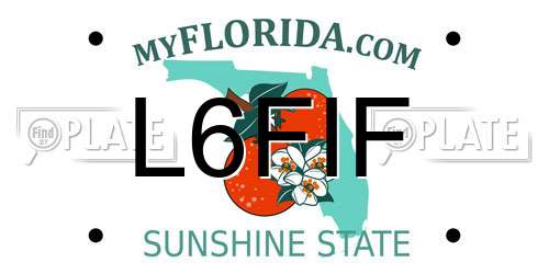 L6FIF Florida License Plate