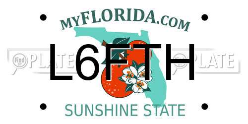 L6FTH Florida License Plate