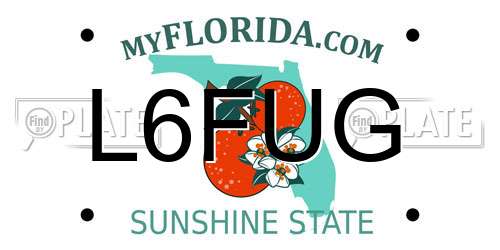 L6FUG Florida License Plate