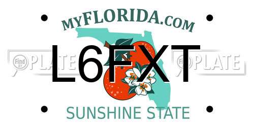 L6FXT Florida License Plate