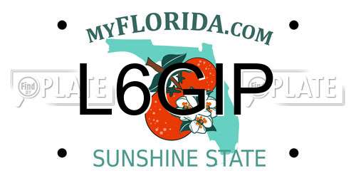 L6GIP Florida License Plate