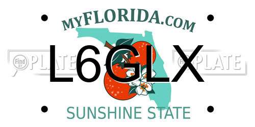 L6GLX Florida License Plate