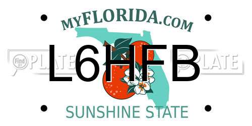L6HFB Florida License Plate