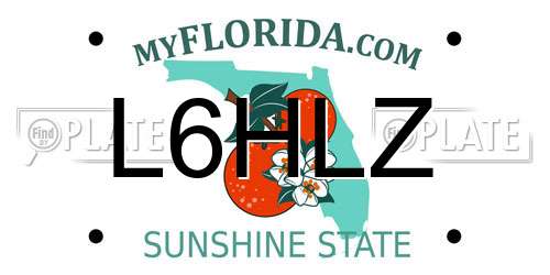 L6HLZ Florida License Plate