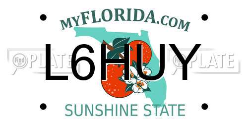 L6HUY Florida License Plate