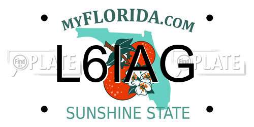 L6IAG Florida License Plate