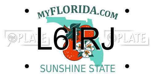 L6IRJ Florida License Plate