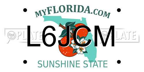 L6JCM Florida License Plate