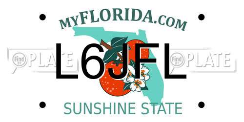 L6JFL Florida License Plate