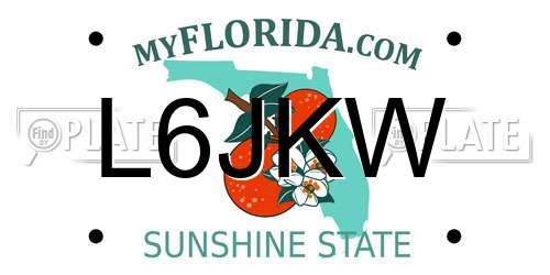 L6JKW Florida License Plate