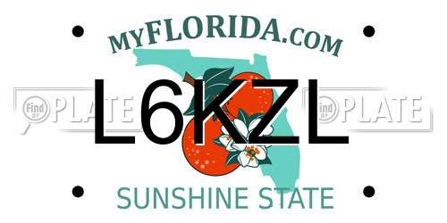L6KZL Florida License Plate