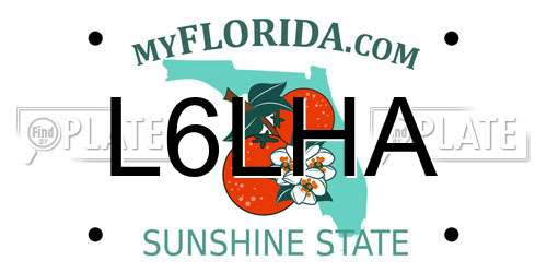 L6LHA Florida License Plate