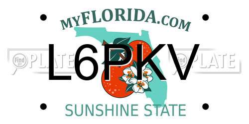 L6PKV Florida License Plate