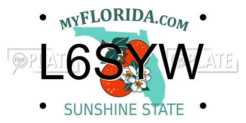L6SYW Florida License Plate