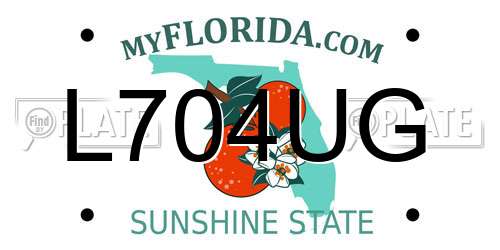 L704UG Florida License Plate