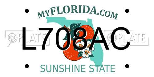 L708AC Florida License Plate