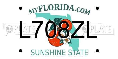 L708ZL Florida License Plate