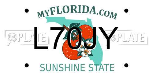L70JY Florida License Plate