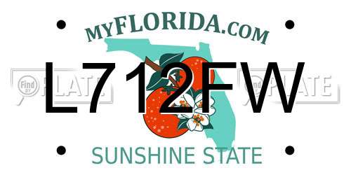 L712FW Florida License Plate