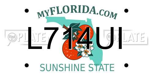 L714UI Florida License Plate