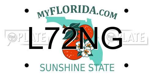 L72NG Florida License Plate