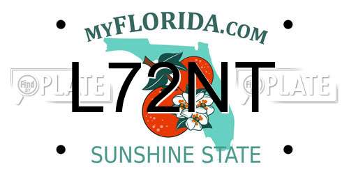 L72NT Florida License Plate