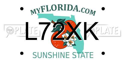 L72XK Florida License Plate