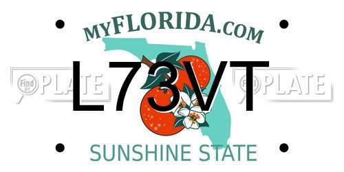 L73VT Florida License Plate