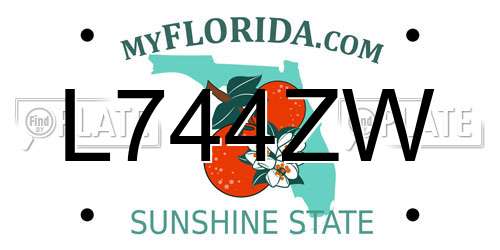 L744ZW Florida License Plate