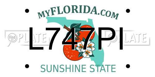 L747PI Florida License Plate