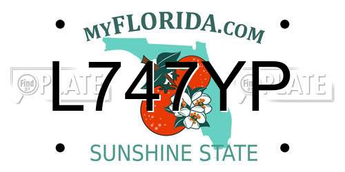 L747YP Florida License Plate