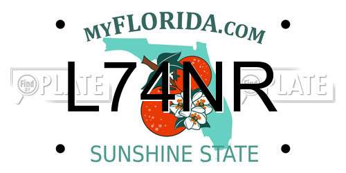 L74NR Florida License Plate