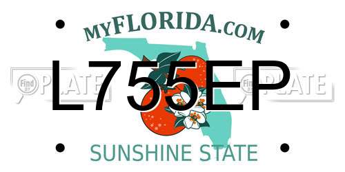 L755EP Florida License Plate