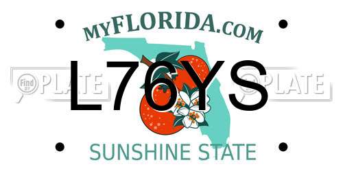 L76YS Florida License Plate