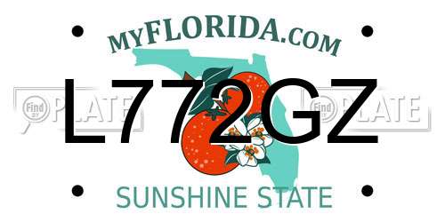 L772GZ Florida License Plate