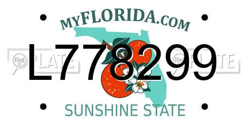 L778299 Florida License Plate