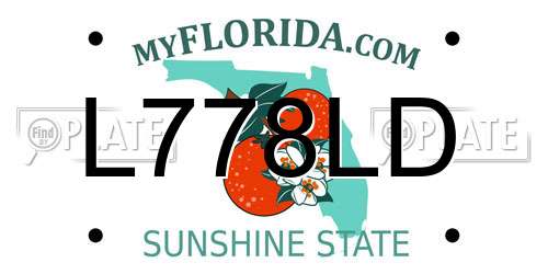 L778LD Florida License Plate