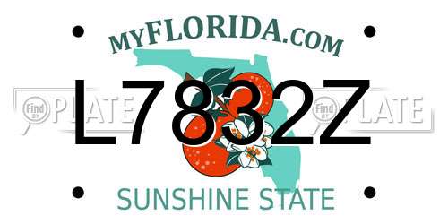 L7832Z Florida License Plate