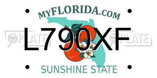 L790XF Florida License Plate