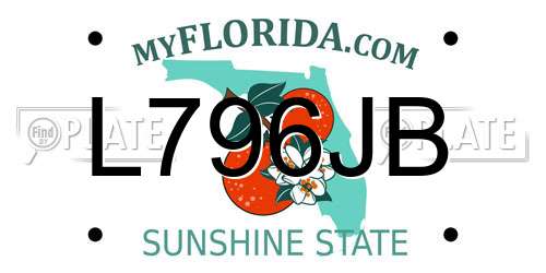L796JB Florida License Plate