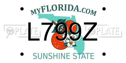 L799Z Florida License Plate