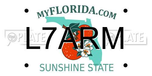 L7ARM Florida License Plate