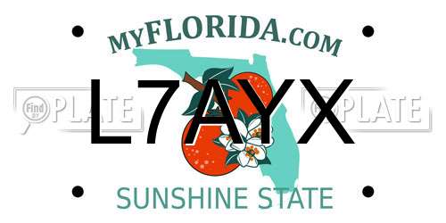 L7AYX Florida License Plate