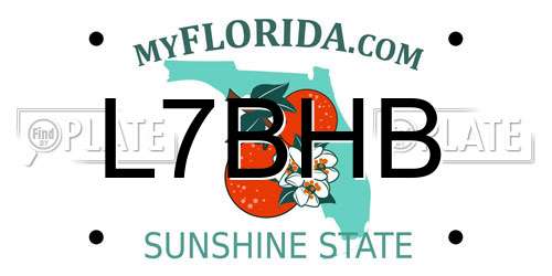 L7BHB Florida License Plate