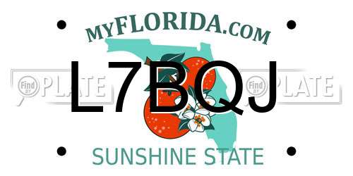 L7BQJ Florida License Plate