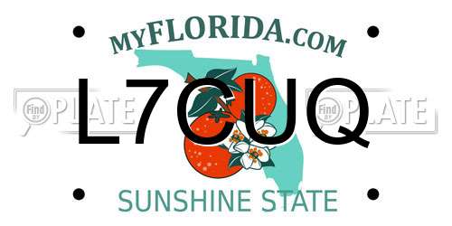 L7CUQ Florida License Plate