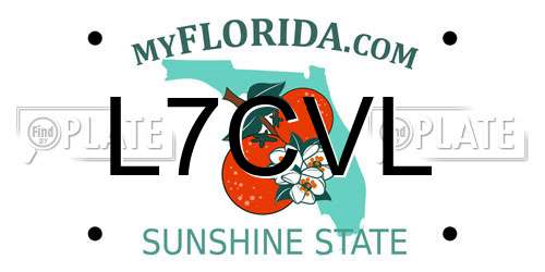 L7CVL Florida License Plate