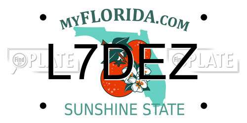 L7DEZ Florida License Plate