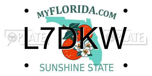 L7DKW Florida License Plate